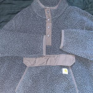 Carhartt Fleece Blue and Gray with buttons